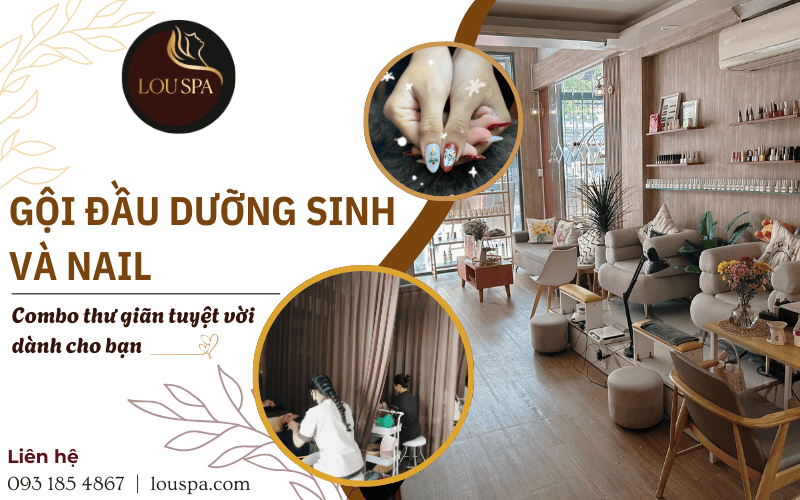 combo gội đầu dưỡng sinh và nail