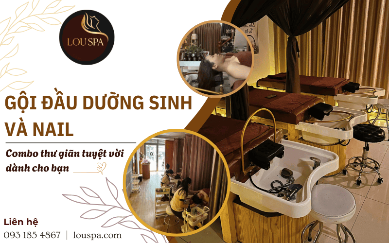 combo gội đầu dưỡng sinh và nail