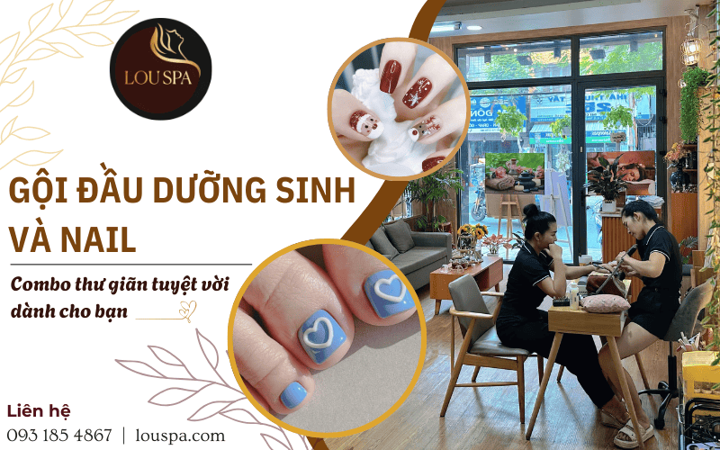 combo gội đầu dưỡng sinh và nail