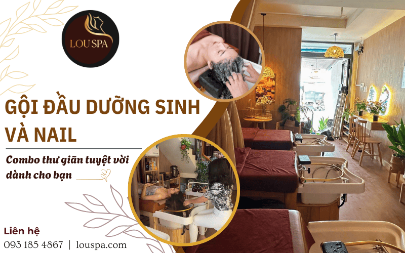 combo gội đầu dưỡng sinh và nail